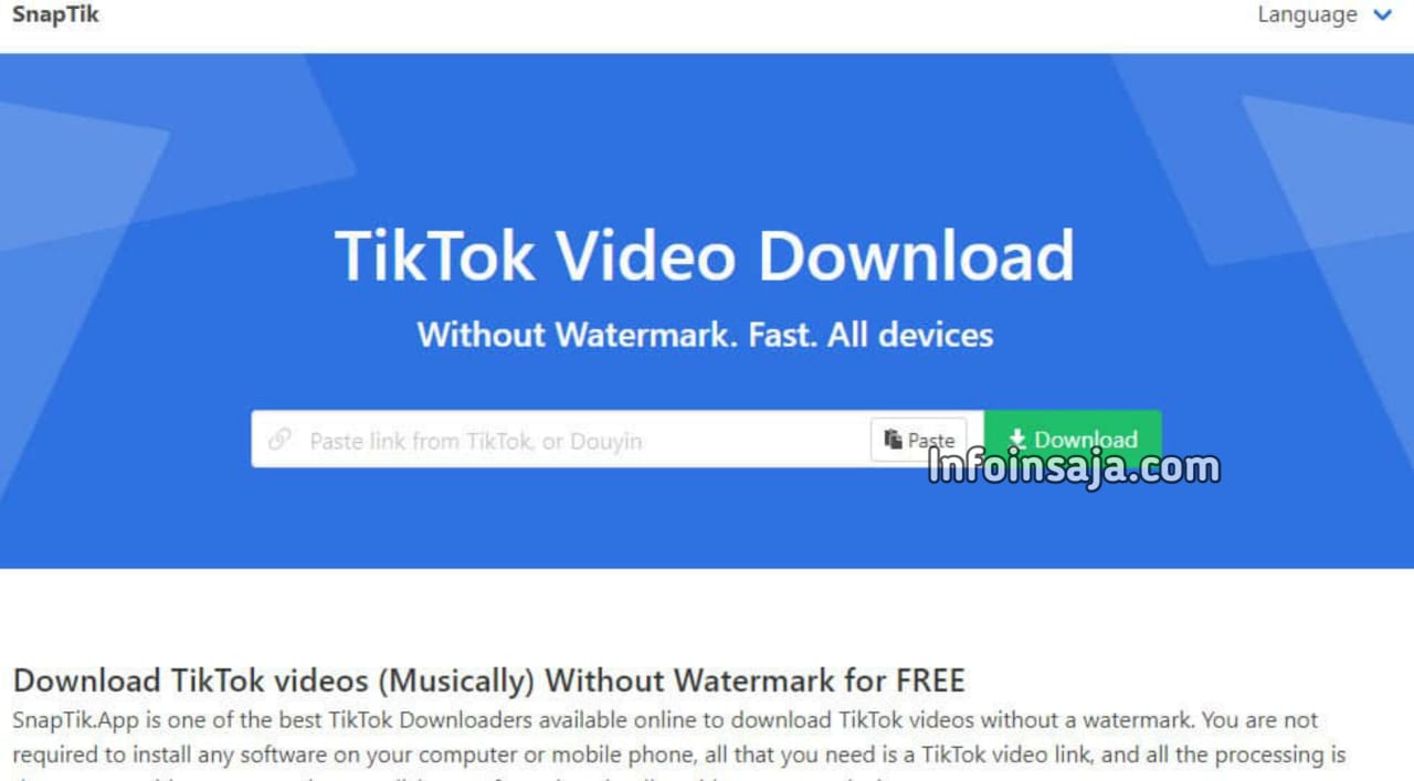Download Video TikTok No WM