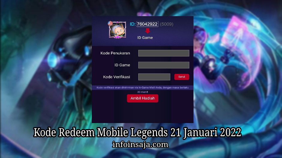 Kode Redeem Mobile Legends 21 Januari 2022