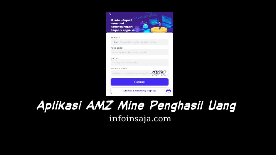Aplikasi AMZ Mine Penghasil Uang