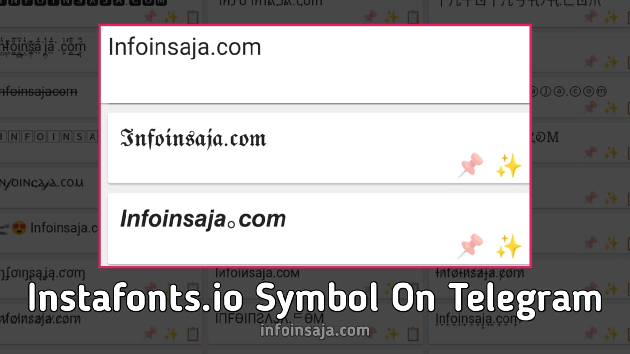 Instafonts.io Symbol On Telegram